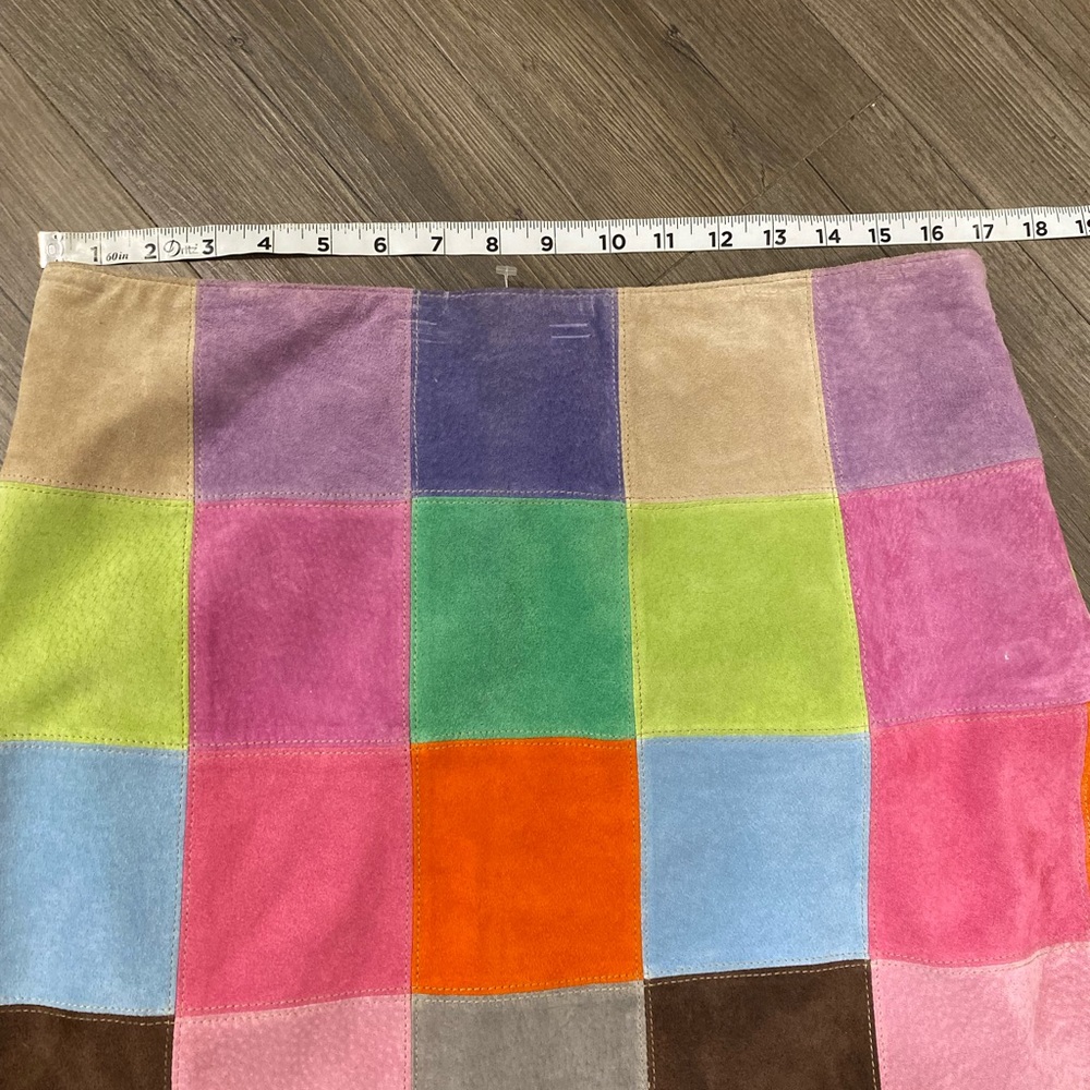 Isaac Mizrahi Vintage 2000 Colorful Patchwork A-Line Skirt - Picture 7 of 8